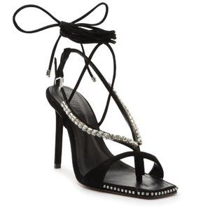 $89 NWT SCHUTZ Vikki Crystal Nubuck Sandal